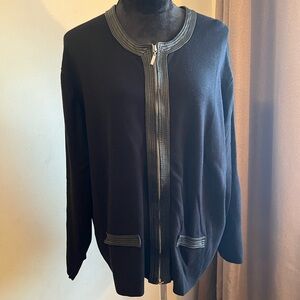 Color Works Zip up Sweater